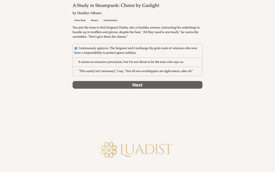 A Study in Steampunk: Choice by Gaslight Screenshot 1