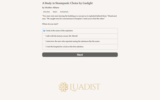 A Study in Steampunk: Choice by Gaslight Screenshot 2