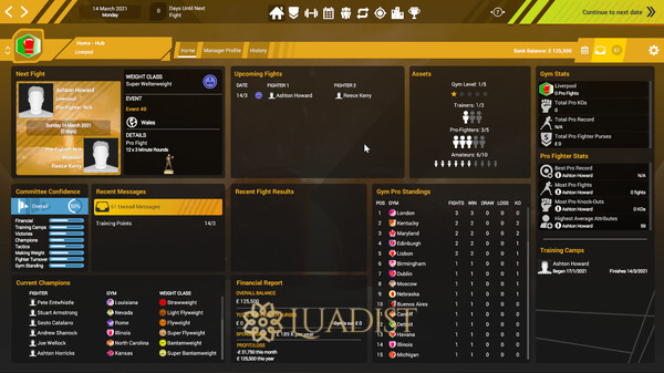 Boxing Club Manager Screenshot 1