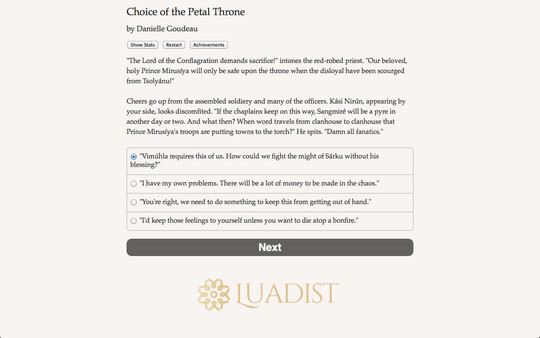Choice Of The Petal Throne Screenshot 3