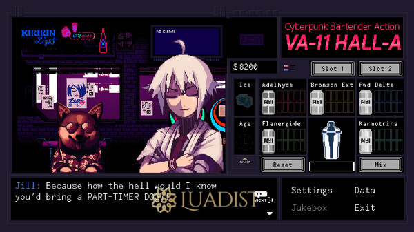VA-11 Hall-A: Cyberpunk Bartender Action Screenshot 1